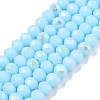 Electroplate Opaque Solid Color Glass Beads Strands EGLA-A044-P3mm-L06-1