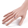 Copper Wrapped Natural & Synthetic Gemstone Ring for Women RJEW-JR00433-3