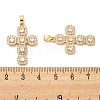 Brass Micro Pave Cubic Zirconia Pendants KK-P250-03G-3