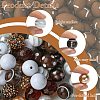 DIY Rugby Acrylic Beaded Keychain Pendant Decoration Making Kit MACR-CJC0004-18-3
