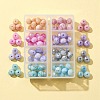 104Pcs 8 Colors Opaque Baking Painted Glass Beads Strands EGLA-FS0001-27-1