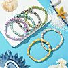 6Pcs Synthetic Turquoise Beads Stretch Bracelets for Women Men BJEW-JB11408-1