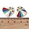 Ion Plating(IP) 304 Stainless Steel Enamel Pendants STAS-P339-17G-01-3