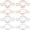 20Pcs 2 Colors Glass Links/Connectors KK-BBC0017-76-1