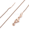 1mm Rack Plating Brass Box Chain Adjustable Slider Necklaces for Women Men MAK-L044-02RG-4