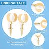 Unicraftale DIY Dagger Charm Cuff Ring Making Kit DIY-UN0003-66-5