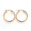 Ion Plating(IP) 304 Stainless Steel Hoop Earrings EJEW-L215-17G-1