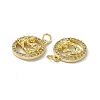 Real 18K Gold Plated Brass Micro Pave Clear Cubic Zirconia Pendants KK-E068-VB409-3-3