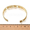 304 Stainless Steel Open Cuff Bangles for Women BJEW-Z083-02G-03-5