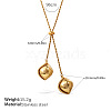 Adjustable 304 Stainless Steel Geometric Lariat Necklaces WGF601B-05-2