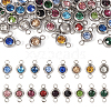  34Pcs 17 Colors 304 Stainless Steel Rhinestone Links Connectors STAS-TA0002-21-9