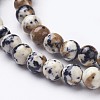 Synthetic Ocean White Jade Bead Strands X-G-J350-8mm-03-3