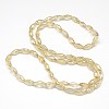 Electroplate Crystal Glass Rice Beads Strands EGLA-F042-A08-3