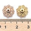 Multi-Petal Brass Micro Pave Cubic Zirconia Bead Caps ZIRC-F088-038-M-3