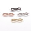 Brass Cubic Zirconia Links ZIRC-K070-11-1
