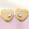 Brass & Glass & Plastic Stud Earrings EJEW-D302-03G-01A-4