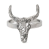 Non-Tarnish Cattle 304 Stainless Steel Adjustable Rings for Women RJEW-F163-02P-2