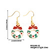 Christmas Theme Brass Dangle Earrings IP2522-22-1