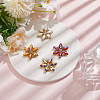 4Pcs 4 Colors Alloy Rhinestone Cabochons FIND-MA0001-09-4