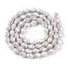 Opaque Solid Color Electroplate Glass Beads Strands X-EGLA-N013-P6mm-B05-2