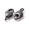 Rack Plating Brass Swivel Lobster Claw Clasps KK-K238-39B-L-3