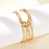 304 Stainless Steel Cuff Bangles for Women BJEW-B120-04G-04-3