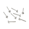 Non-Tarnish 316 Surgical Stainless Steel Flat Round Blank Peg Stud Earring Settings STAS-R073-06G-2