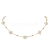 Imitated Pearl Acrylic Beads Necklace NJEW-JN04938-1