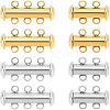 Unicraftale 8 Sets 4 Styles 304 Stainless Steel Slide Lock Clasps STAS-UN0037-32-1