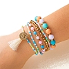 Glass Seed Beads Stretch Bracelet Sets PW-WG01FEA-01-1