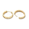 Brass with Clear Cubic Zirconia Hoop Earrings EJEW-B035-19KCG-2