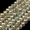 Electroplate Transparent Glass Beads Strands EGLA-A034-T6mm-T16-2