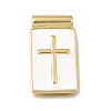 Brass with White Enamel Pendants KK-CBA8E93-04A-1