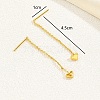 Love Heart Tassel Long Ear Thread Women's Vacation Date Gift MO1977-1