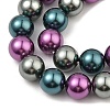 Baking Painted Pearlized Glass Pearl Round Bead Strands PEAR-H019-02C-10-3