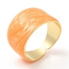 Enamel Plain Band Open Cuff Rings RJEW-E069-01G-2