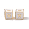Rack Plating Brass Enamel Beads KK-B060-04G-04W-2
