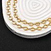 Brass Oval Link Chain Necklaces for Women NJEW-F329-04G-3