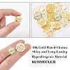 SUNNYCLUE 18Pcs 6 Style Brass Micro Pave Clear Cubic Zirconia Pendants & Alloy Rhinestone Pendants KK-SC0002-80-3