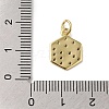 Rack Plating Brass Micro Pave Clear Cubic Zirconia Pendants KK-B092-32G-3