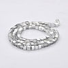 Half Plated Clear Glass Faceted Cube Beads Strands GLAA-A031-6mm-HP02-2
