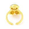 Bear Brass Micro Pave Cubic Zirconia Open Cuff Ring for Women RJEW-U003-23C-G-3