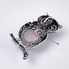 Natural Rose Quartz Brooches/Pendants G-S353-05I-3