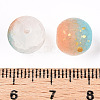 Frosted Baking Paint Crackle Glass Beads with Glitter Powder X1-DGLA-T004-01C-3