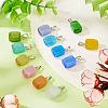 12Pcs 12 Colors Cat Eye Pendants CE-TA0001-04-5