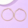 Ion Plating(IP) 304 Stainless Steel Hoop Earrings X-EJEW-N0016-11G-G-3