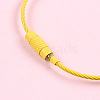 Spray Painted Steel Wire Cable Keychains MAK-CJC0001-03A-4