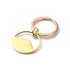Round Ring with Mountain 304 Stainless Steel Pendant Keychain KEYC-WH0027-109G-2