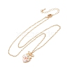 Brass Enamel Bowknot Angel Heart Photo Locket Pendant Necklaces for Women KK-CBAF5B9-03G-2