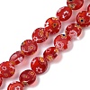 Handmade Millefiori Lampwork Beads Strands LAMP-G166-17A-05-2